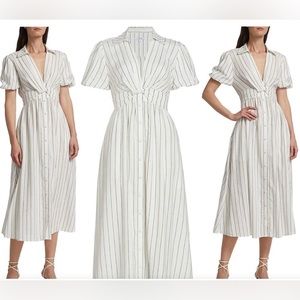 NEW DEREK LAM 10 CROSBY 
MAYA STRIPE TWIST FRONT DRESS